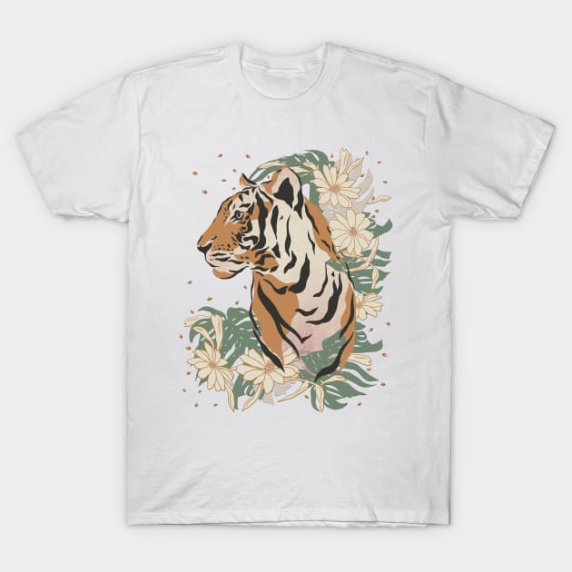 Tiger Boho Jungle Style T-Shirt by VintageHeroes